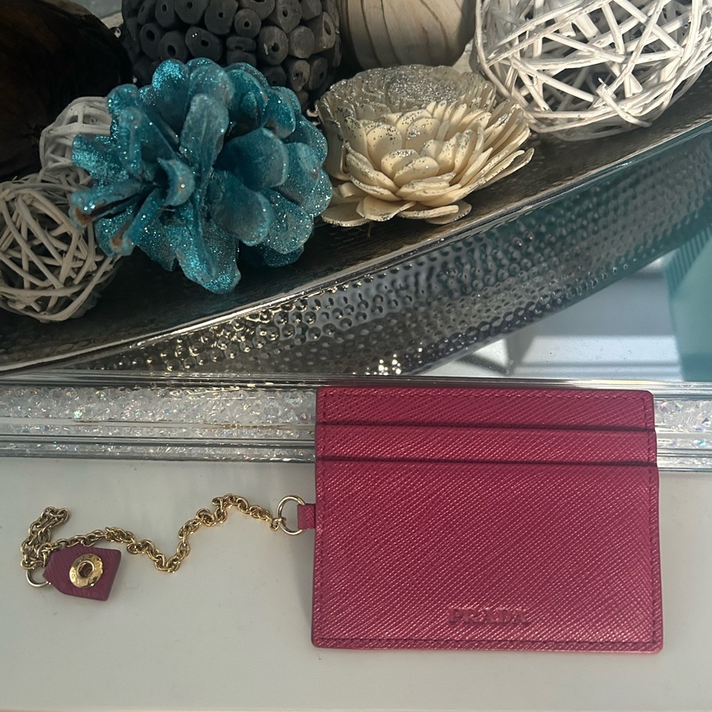 SOLD Prada Card Holder Pink
